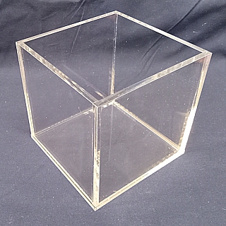 5-Sided Cube in Acrylic, Plexiglas, Plexiglass, Lucite, Plastic