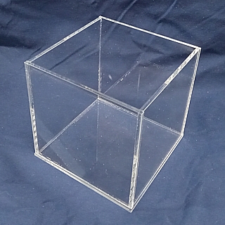 5-Sided Cube in Acrylic, Plexiglas, Plexiglass, Lucite, Plastic