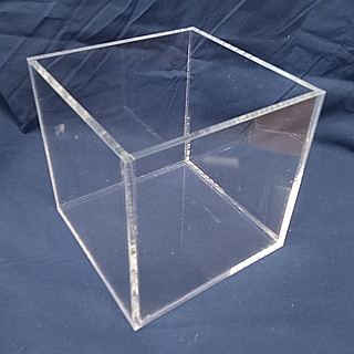 5-Sided Cube in Acrylic, Plexiglas, Plexiglass, Lucite, Plastic