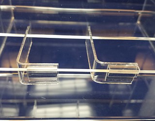 ACD-DIV15 clear acrylic removable dividersfor display rack shelf