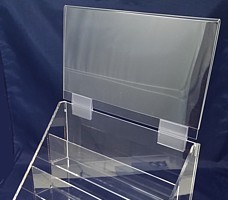 ACD-H12 clear acrylic insertable header for display rack shelf