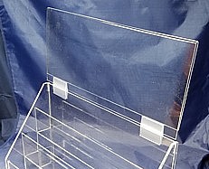 ACD-H16 clear acrylic insertable header for display rack shelf