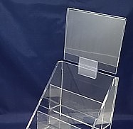 ACD-H55 clear acrylic insertable header for display rack shelf