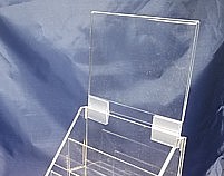 ACD-H85 clear acrylic insertable header for display rack shelf