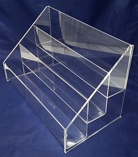 Clear Acrylic Tiered Stepped Display Shelf or Rack