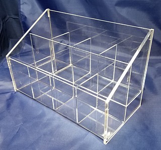 ACR3, ARC4, ACR2x3, ACR2x4 clear acrylic compartment orgazizer rack / bin