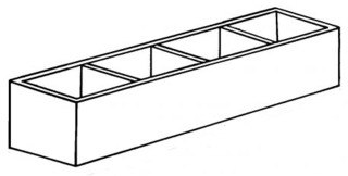 ACR4-C clear acrylic square compartment organizer rack / bin