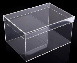 transparent plexiglass box