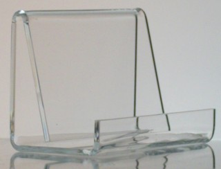 Clear Acrylic J Easel with Front Lip