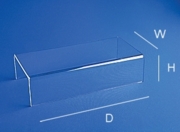 Clear Acrylic Deep Rectangular U Riser in Plexi or Lucite