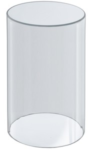Plymor Frosted Acrylic Solid Cylinder Round Display Riser Height Width x 1.5 inches 4.5 inches