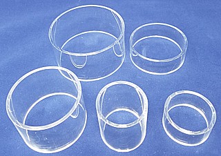 Clear Acrylic Open Ended Rings