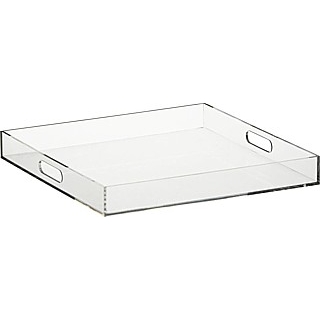 Clear Deluxe Acrylic Tray with Handles For Upscale Serving and Display