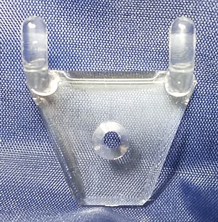 Clear Pegboard Adapter Clip For Gluing or Solvent Welding