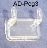 AD-Peg3 Pegboard adapter attachment acrylic displays