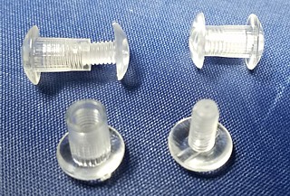 Clear Plastic Threaded Screwposts or Chicago Screws for Binding or Attaching