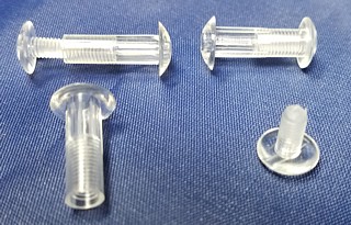 Clear Plastic Threaded Screwposts or Chicago Screws for Binding or Attaching