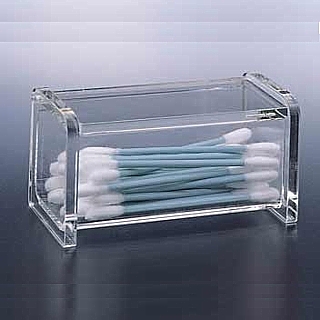 AG-B6 Acrylic Cotton Swab Hinged Container