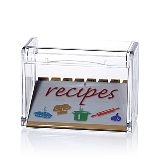 AG-K29 Clear Acrylic Recipe Box Holder