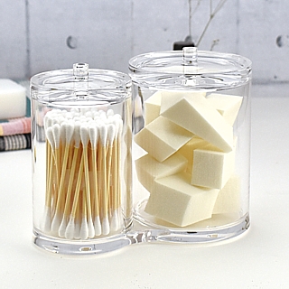 AG-B9 Acrylic Cotton Swab & Cotton Ball Holder Set