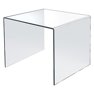 Clear Acrylic Square U Riser in Plexi or Lucite