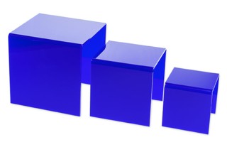 Colored Acrylic Risers in Blue, Red, Green, Yellow, Black, White and Pink
