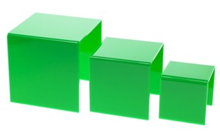 Colored Acrylic 1/8 Thick Square U Risers