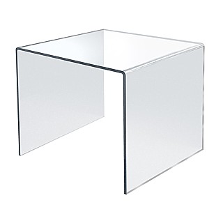 Clear Acrylic Square U Riser in Plexi or Lucite