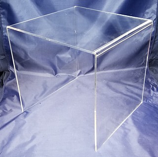 Clear 1/4 Inch Acrylic Square U Risers and Plexi Pedestals