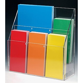 Combination Wallmount and Countertop Acrylic and Plastic Brochure and Literature Holders, plexi, plexiglass, plexiglas, lucite