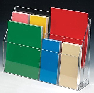 Adjustable Pocket Acrylic Brochure Literature Holder Model AWH4x2