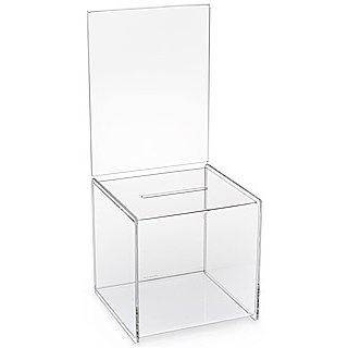 Non-Locking Ballot Boxes, Suggestion Boxes, Comment Boxes, Raffle Boxes.