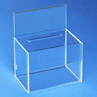 Clear Acrylic Non-Locking Ballot or Suggestion or Entry Box