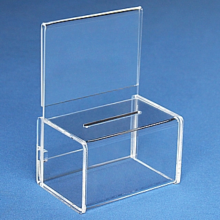Clear Acrylic Non-Locking Coin or Suggestion or Ballot Box