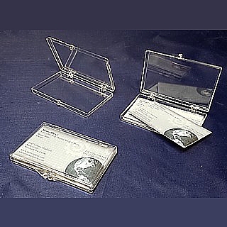 Clear Molded Styrene Plastic 2 Piece Hinged Box Container