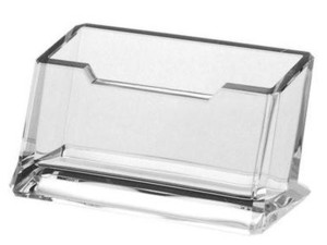 BCHA3 Clear Acrylic Beveled Countertop Business Card Holder