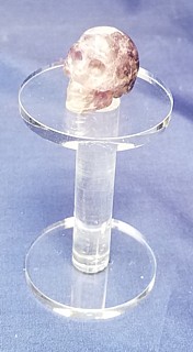 Clear Acrylic Circular Barbell Platform Pedetsal Riser in Plexi or Lucite