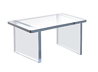 Clear Heavy Duty THICK Acrylic Rectangular Wide Bench Riser in Plexi or Lucite