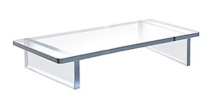 Clear Heavy Duty THICK Acrylic Rectangular Wide Bench Riser in Plexi or Lucite