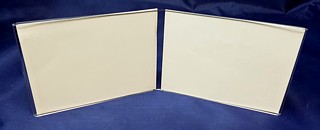 Book Style 2 Panel Photo Display Frames in Acrylic, Plexiglas, Plexiglass, Lucite, Plastic