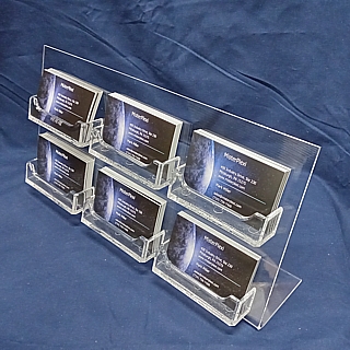 Clear Acrylic 6 Pocket Business Card or Gift Card Holder