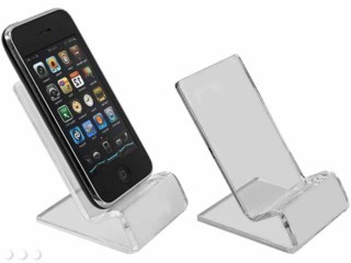 Acrylic Cellphone Easels and Easel displays, J-stands, Plexiglas, Plexiglass, plexi, Lucite and Plastic