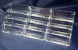 Clear Molded Styrene 12 Pocket Business Card Holder