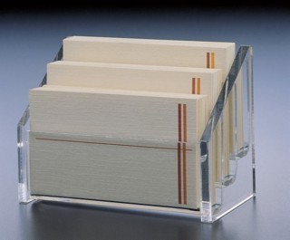 Clear Acrylic 3 Tier Business Card Holder