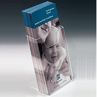 Clear Acrylic Countertop Brochure Literature Holder Model CH40