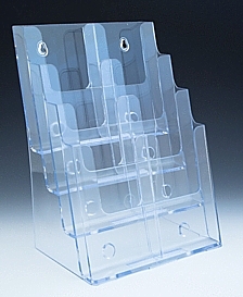 4 Pocket Brochure Literature Holder Model CH4x8.5 with Dividers