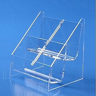 Clear Acrylic 4 Pocket Vertical Business Card Holder