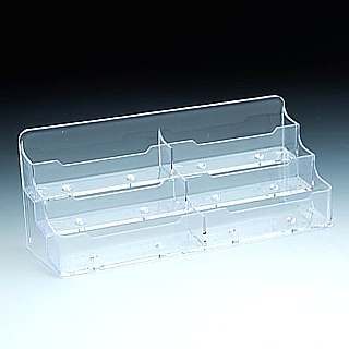 Clear Molded Styrene 6 Pocket Business Card Holder