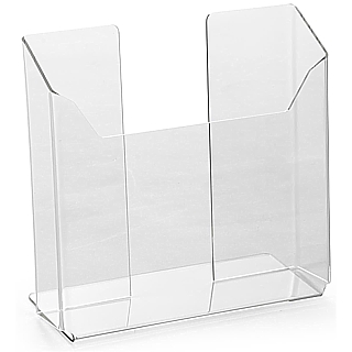 Clear Acrylic Countertop Literature or Brochure Holders for Desk
