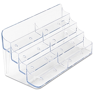 Clear Molded Styrene 8 Pocket Business Card Holder